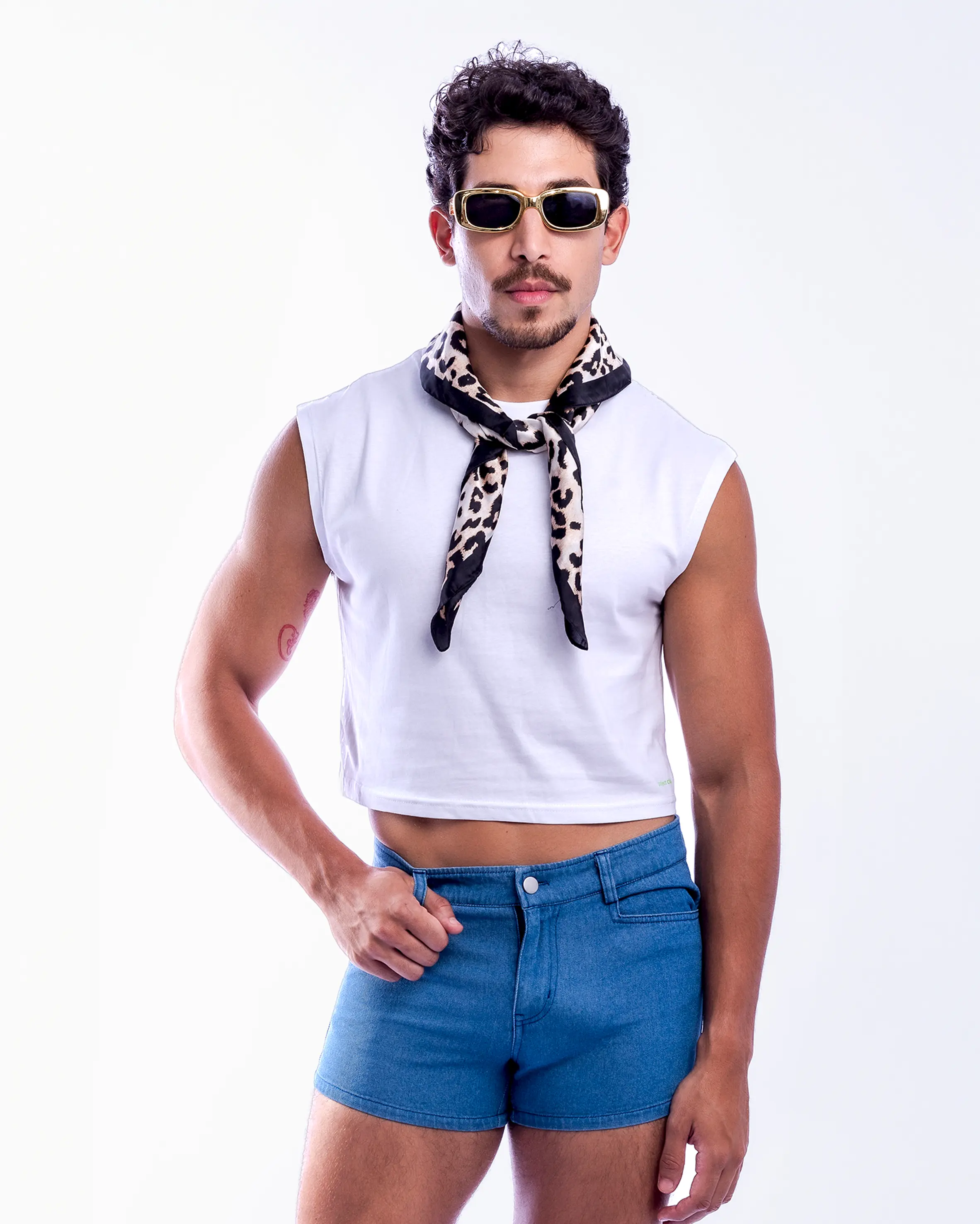 Short Length Denim Shorts - Blue - Image 9