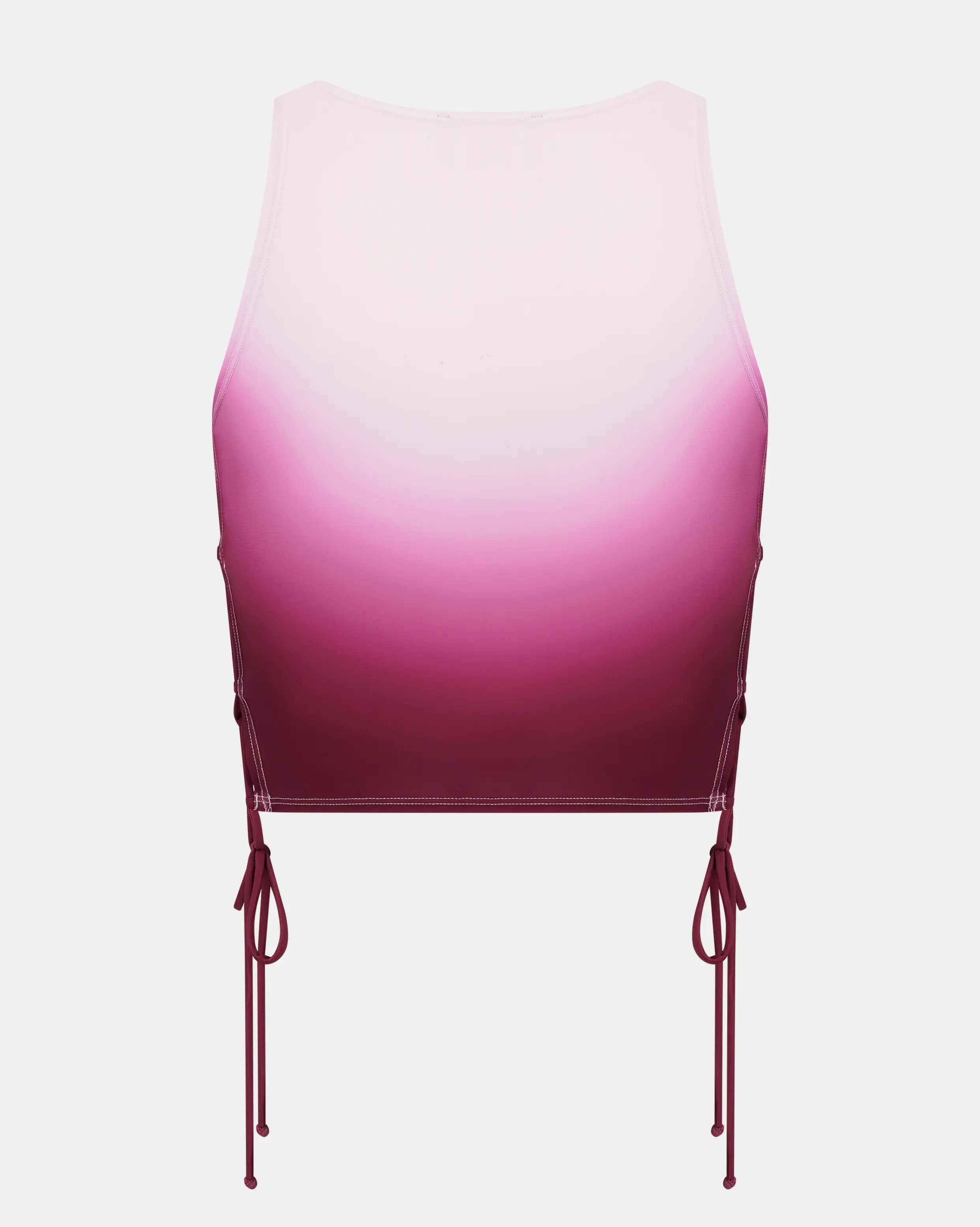 Lace Up Crop Top Pink Gradient - Image 4