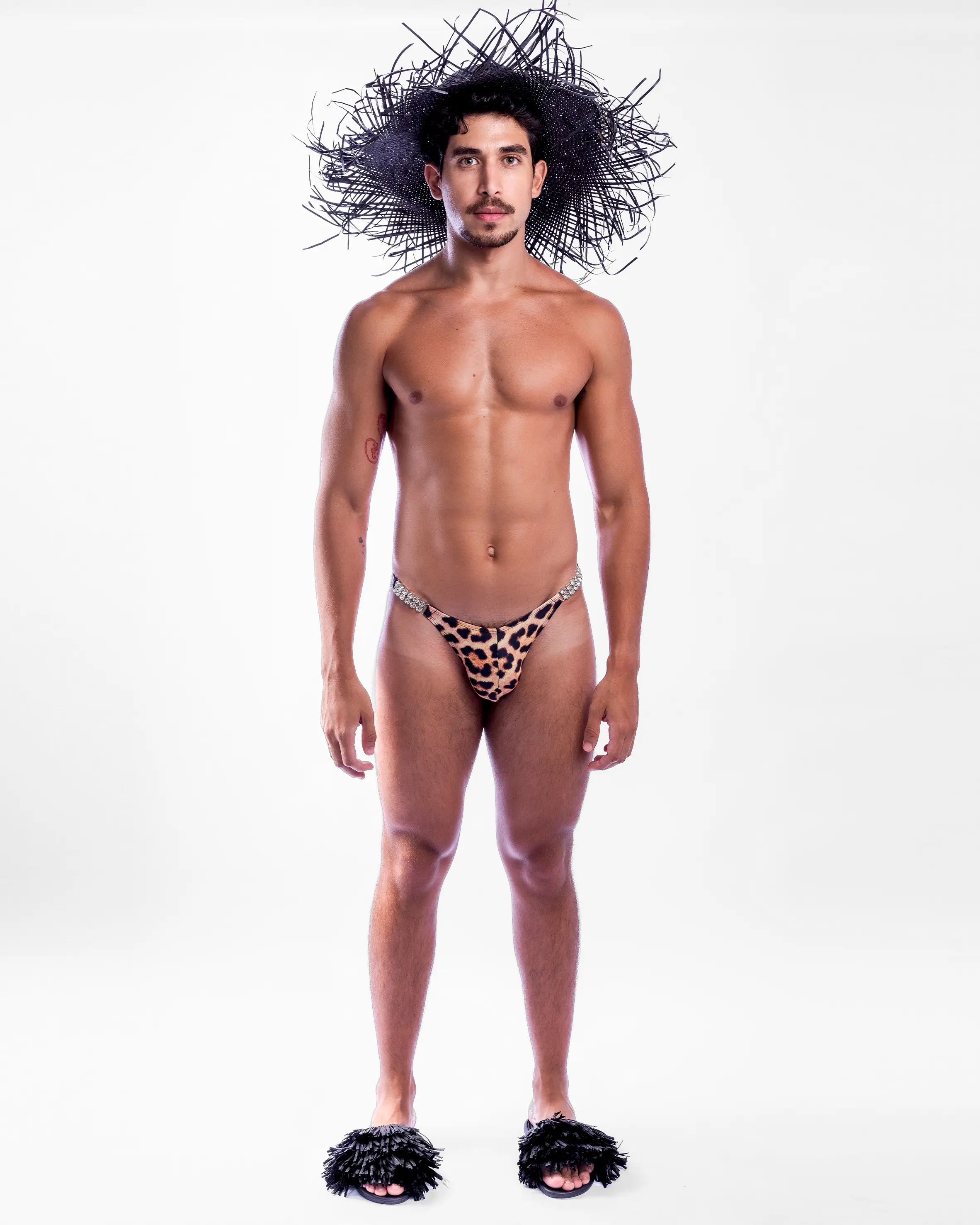Diamond Razor Swim Brief - Leopard - Image 12