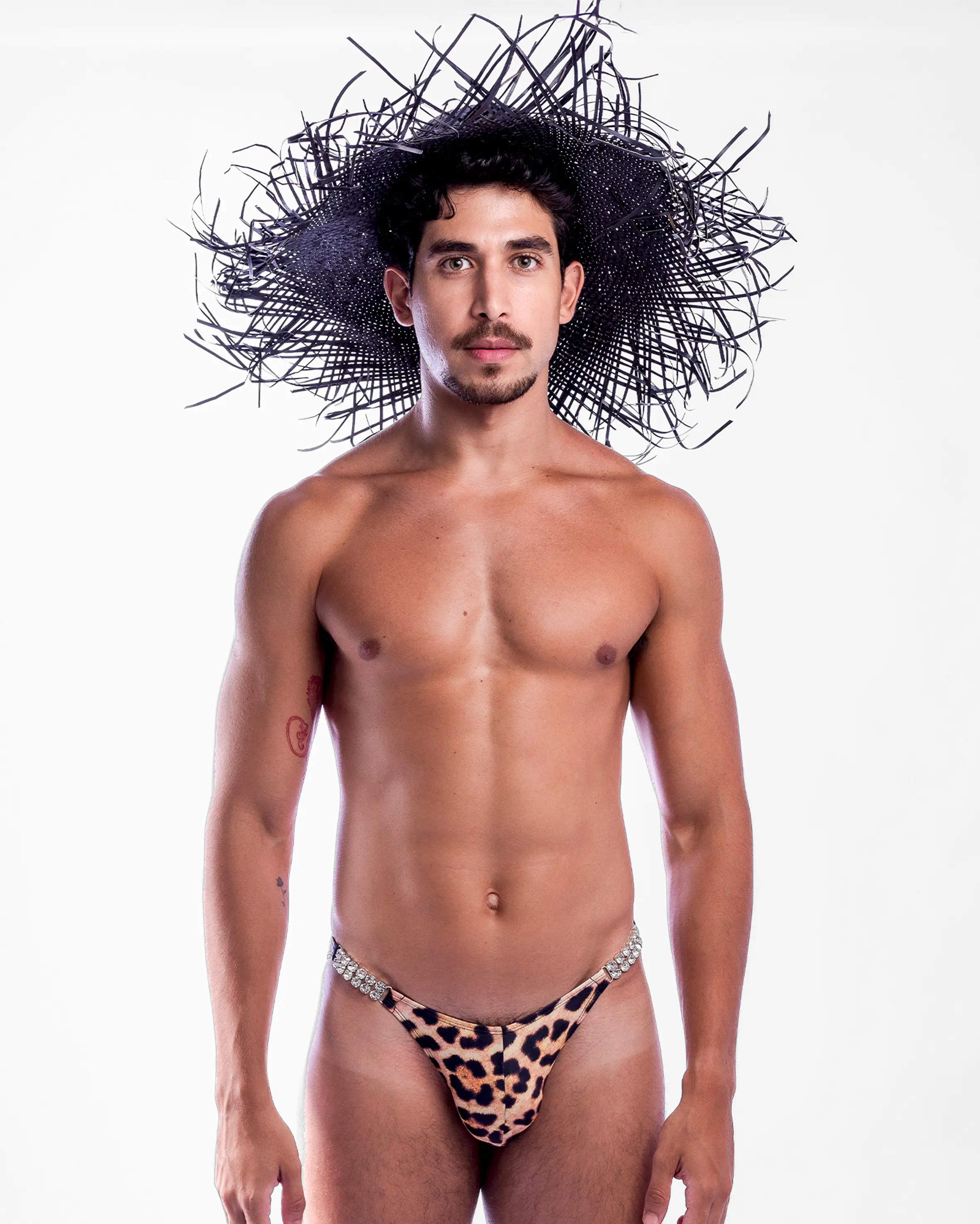 Diamond Razor Swim Brief - Leopard - Image 13