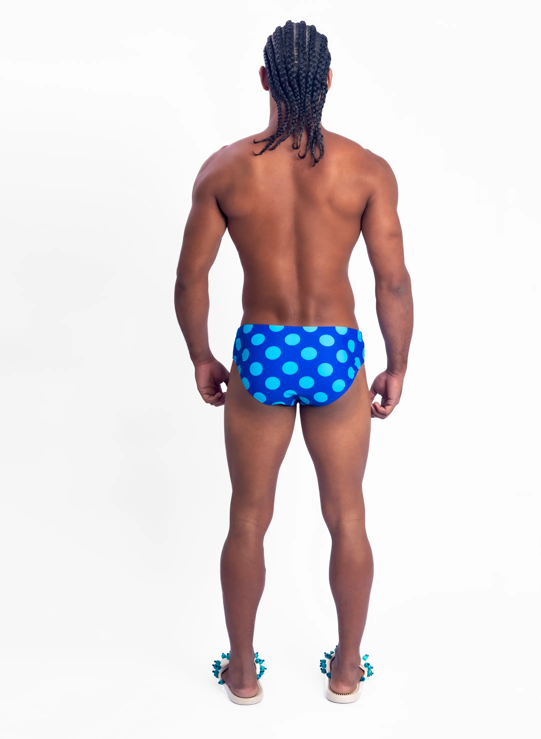 Polka Swim Brief - Blue - Image 11