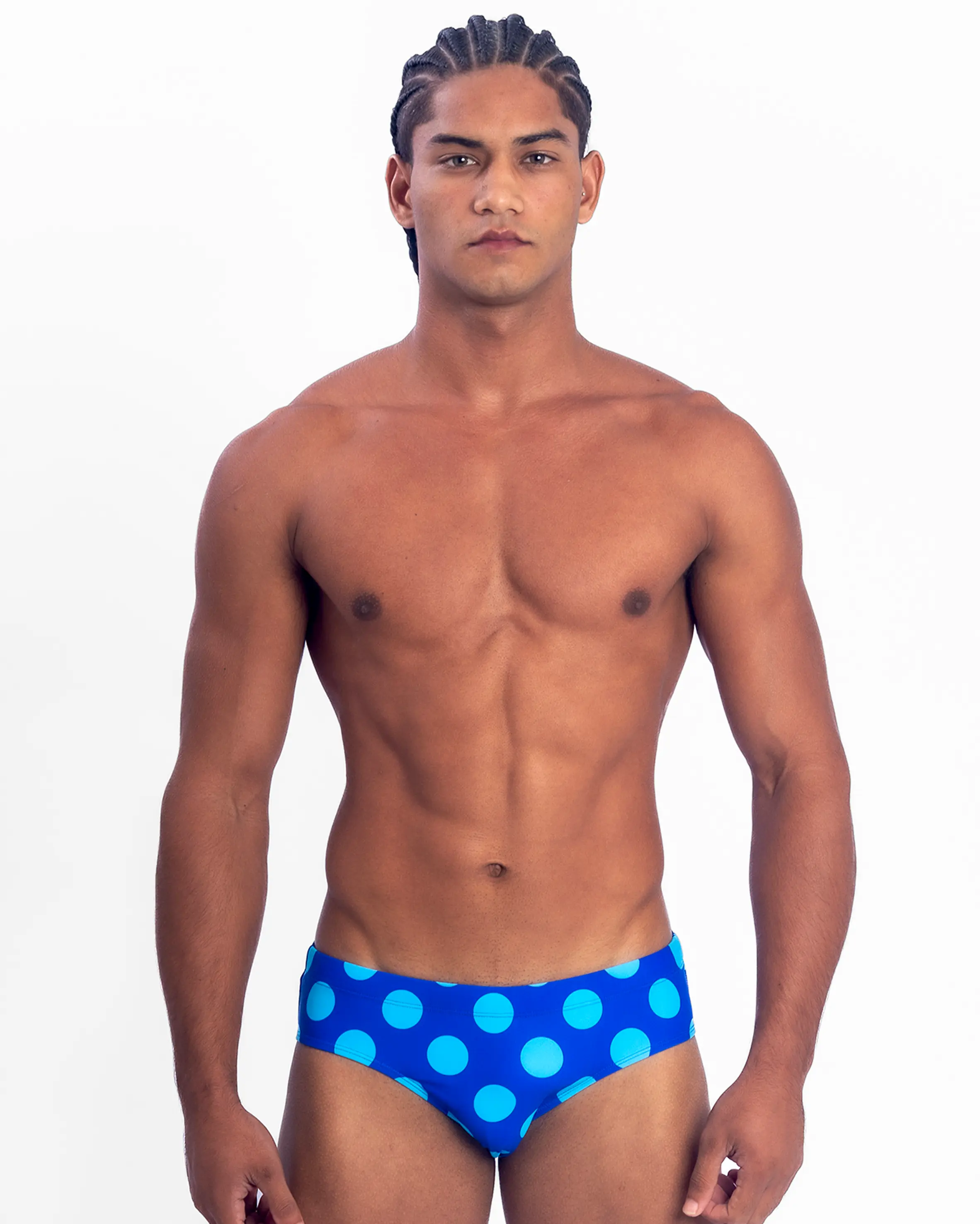 Polka Swim Brief - Blue - Image 3