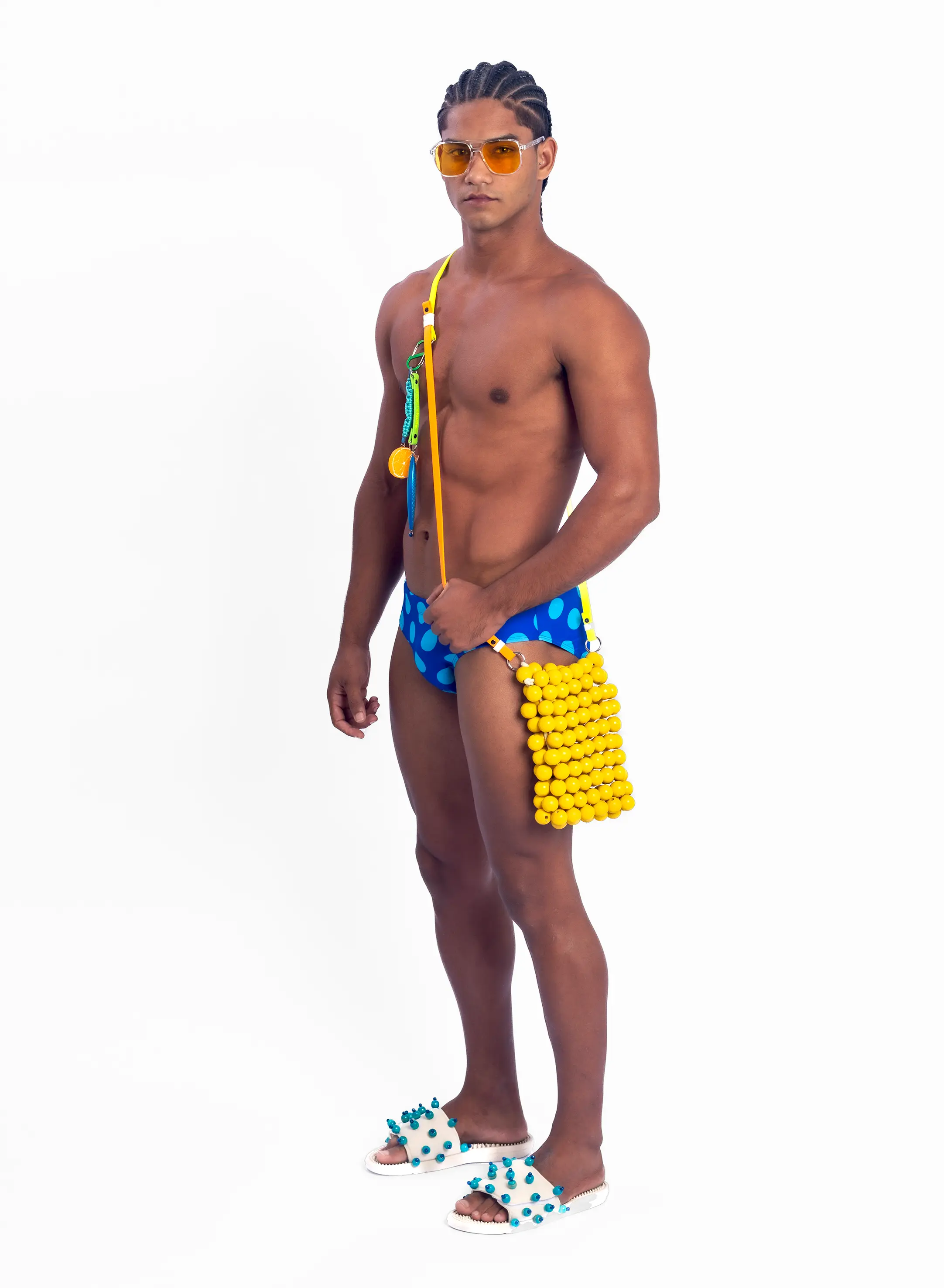 Polka Swim Brief - Blue - Image 5