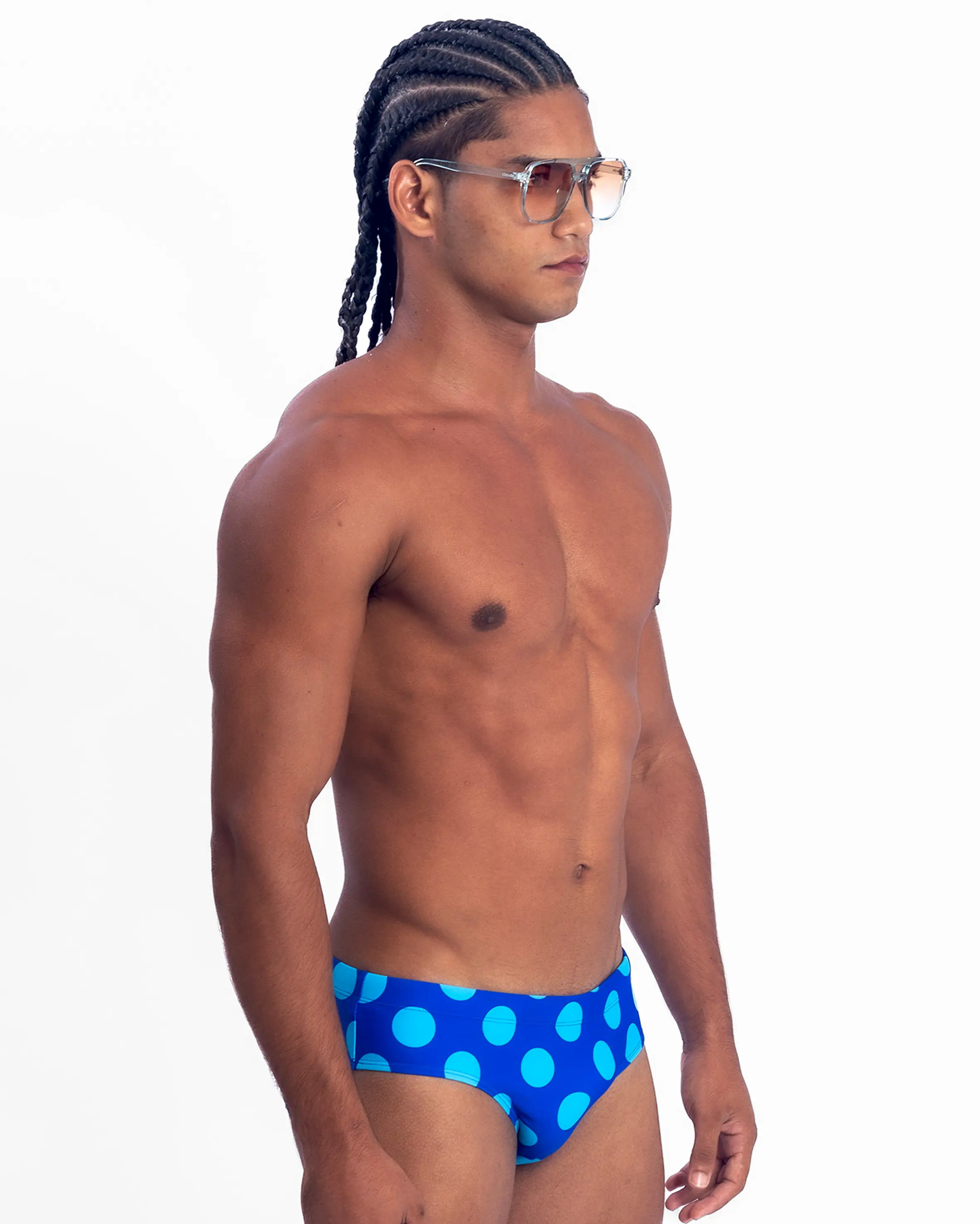 Polka Swim Brief - Blue - Image 7