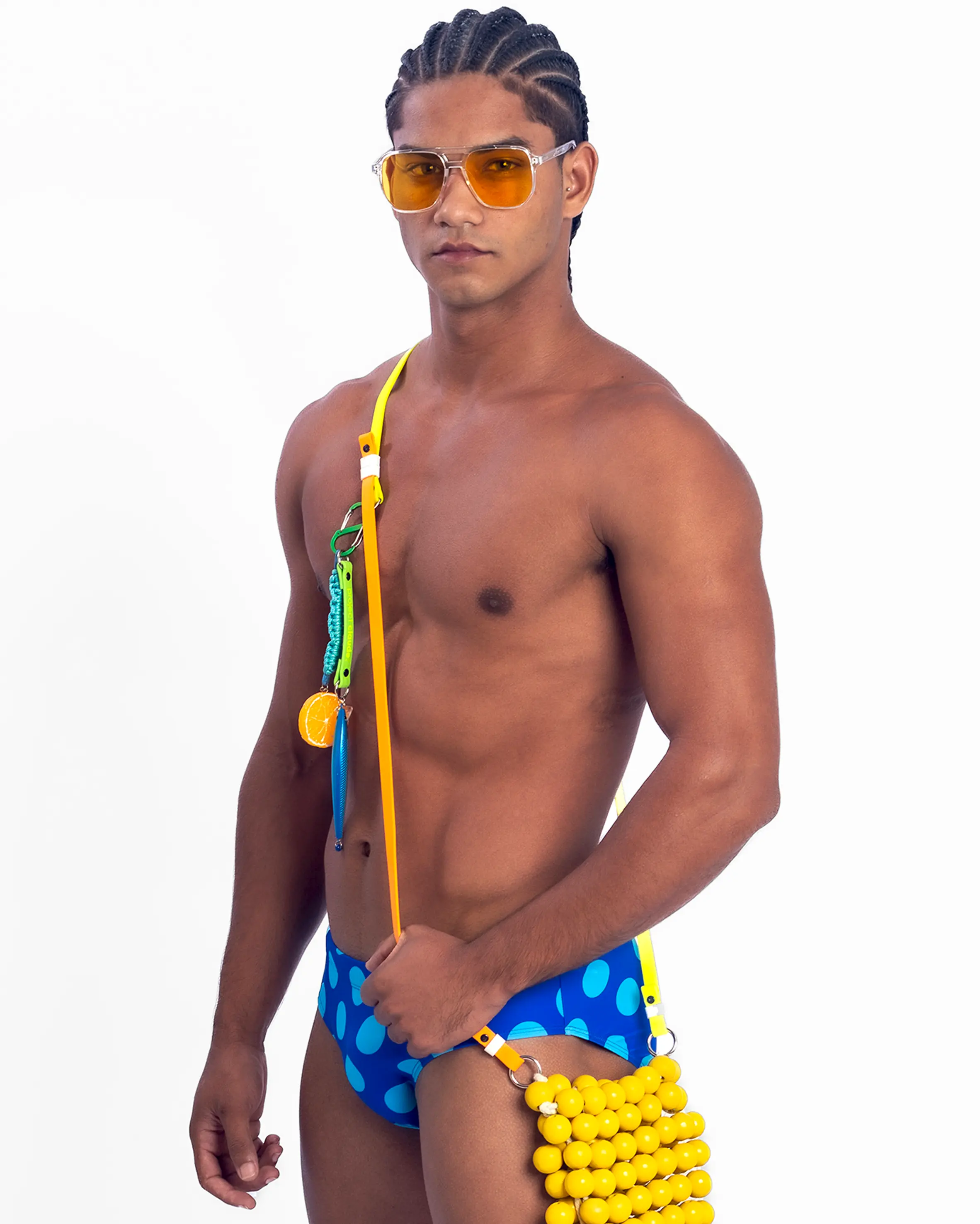 Polka Swim Brief - Blue - Image 9