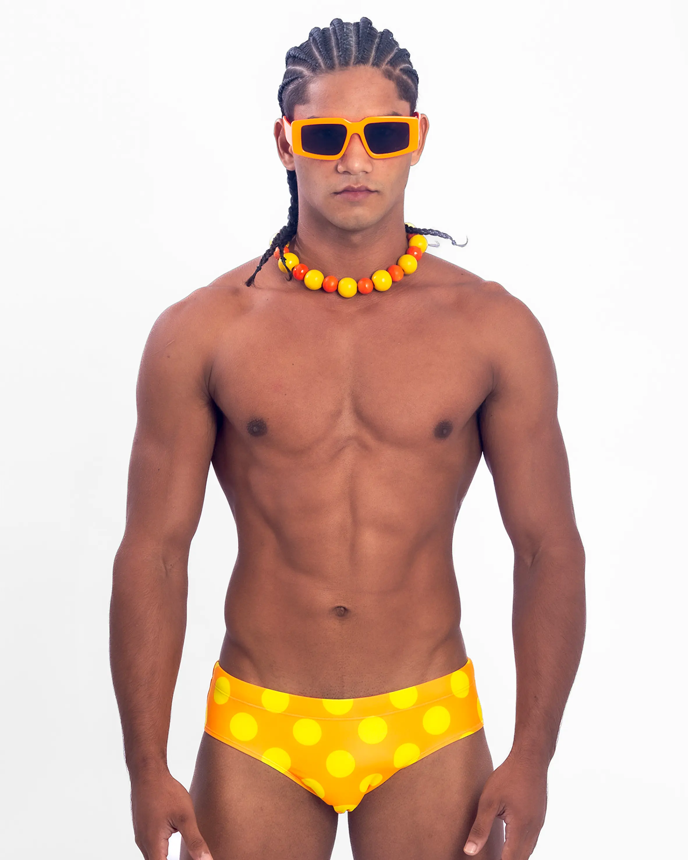 Polka Swim Brief - Orange - Image 3