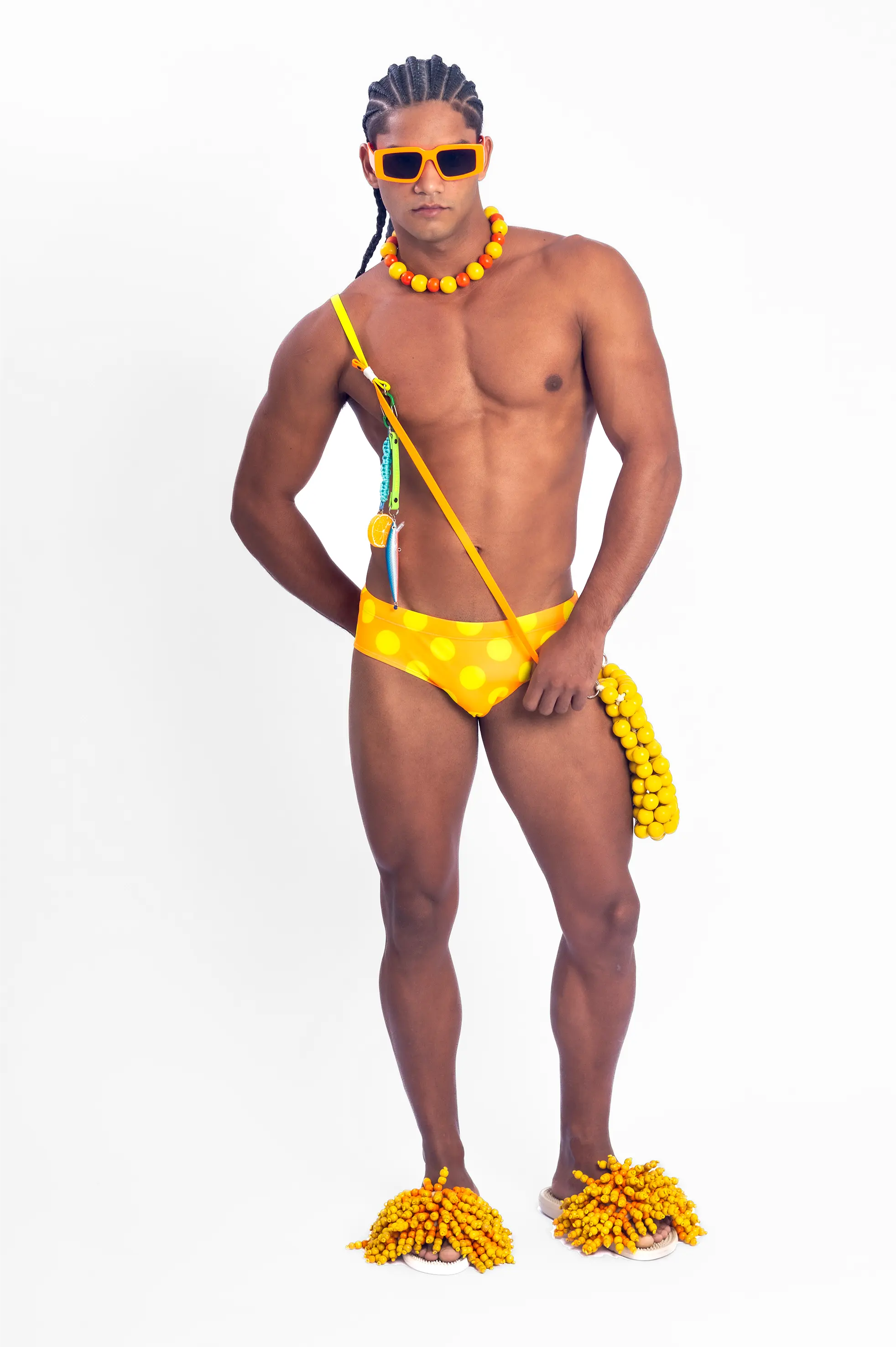 Polka Swim Brief - Orange - Image 4