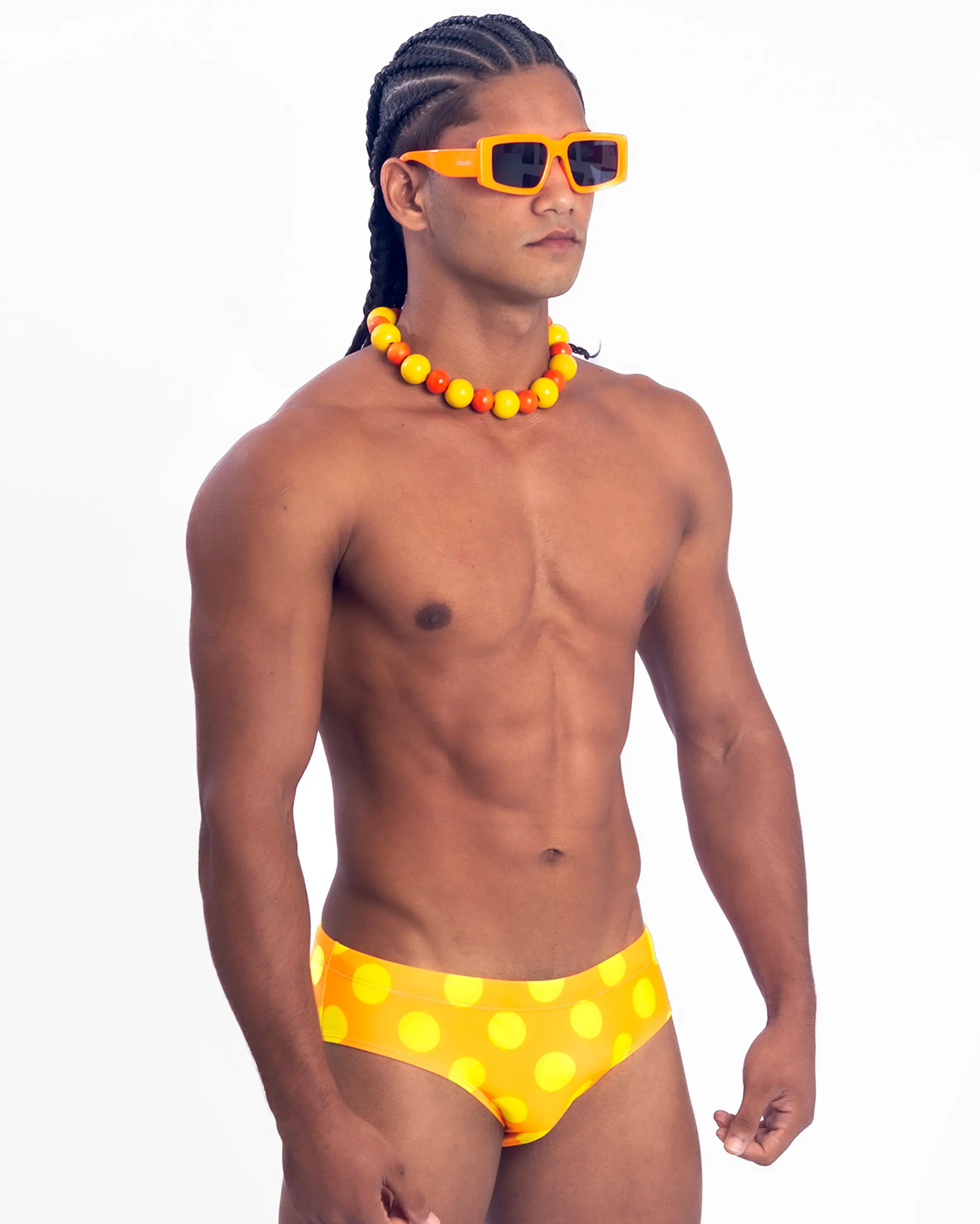Polka Swim Brief - Orange - Image 5