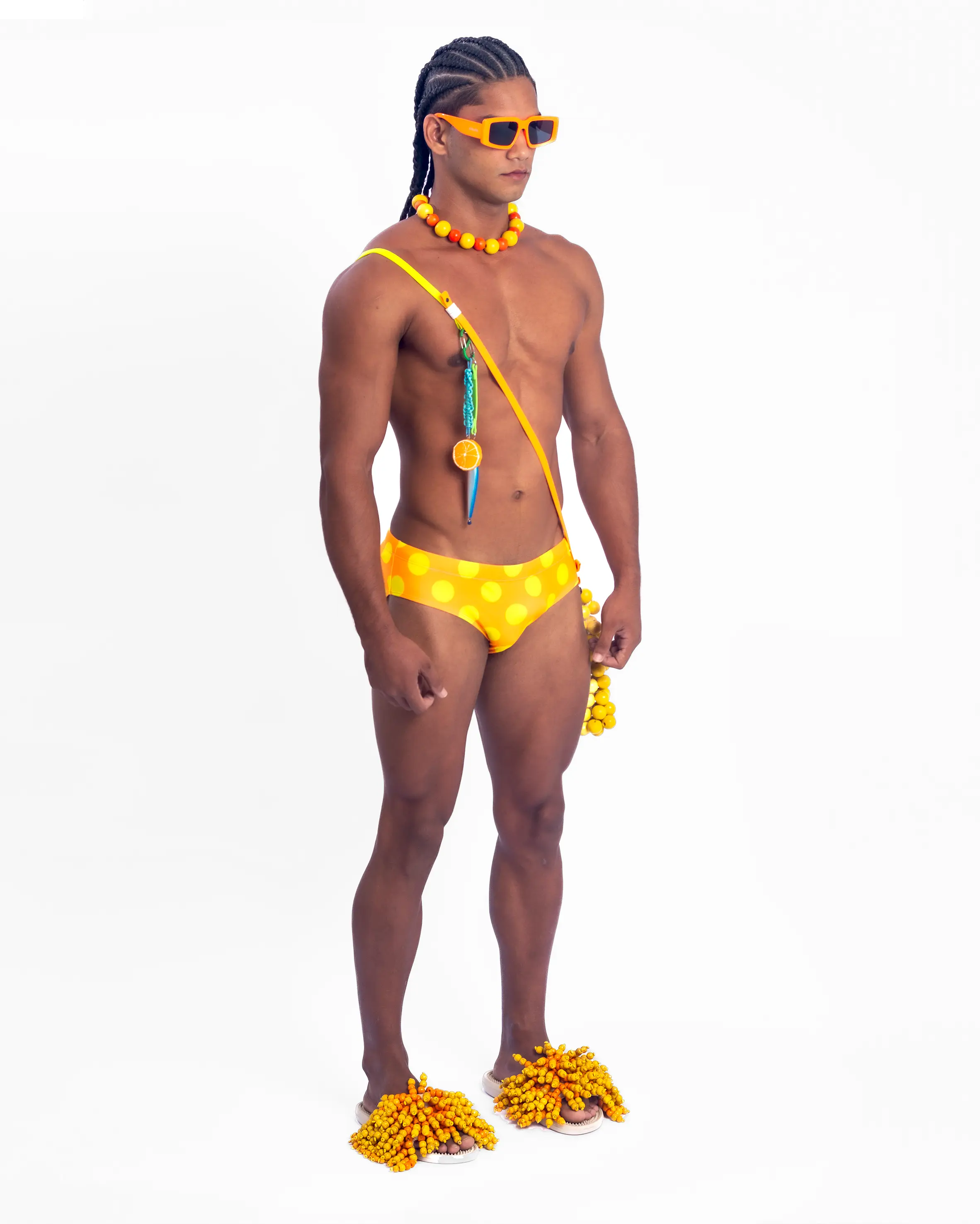 Polka Swim Brief - Orange - Image 9